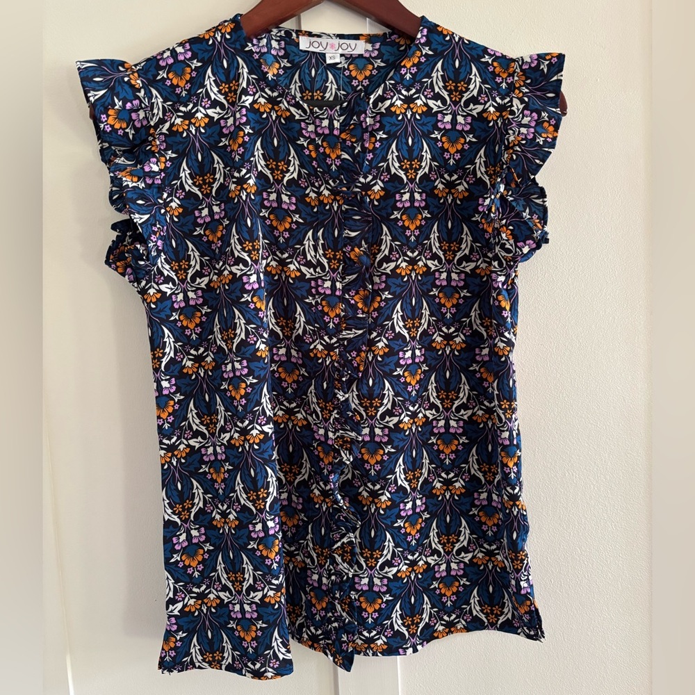 Joy Joy Flutter Sleeve Button Up